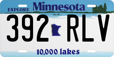MN license plate 392RLV