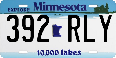 MN license plate 392RLY