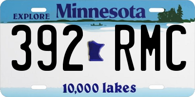 MN license plate 392RMC