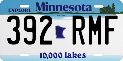 MN license plate 392RMF