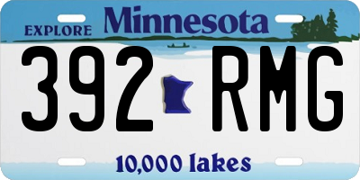 MN license plate 392RMG