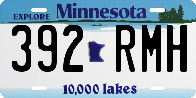 MN license plate 392RMH