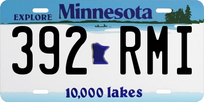 MN license plate 392RMI