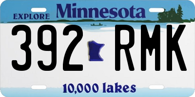 MN license plate 392RMK