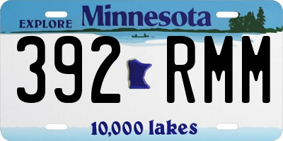 MN license plate 392RMM