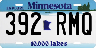 MN license plate 392RMQ