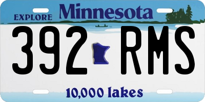 MN license plate 392RMS