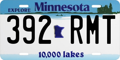 MN license plate 392RMT