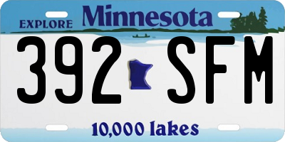 MN license plate 392SFM