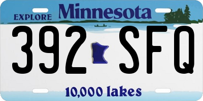 MN license plate 392SFQ
