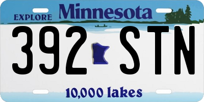 MN license plate 392STN