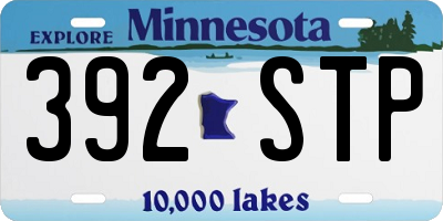 MN license plate 392STP