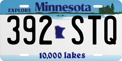 MN license plate 392STQ