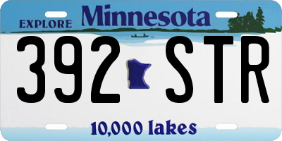 MN license plate 392STR