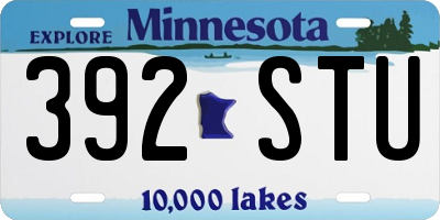 MN license plate 392STU