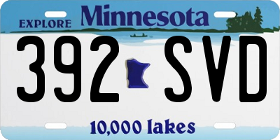 MN license plate 392SVD