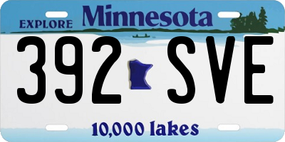 MN license plate 392SVE