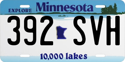 MN license plate 392SVH