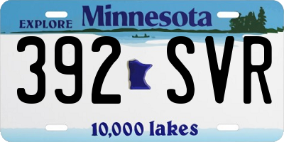 MN license plate 392SVR