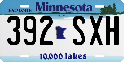 MN license plate 392SXH