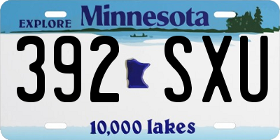 MN license plate 392SXU