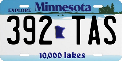 MN license plate 392TAS