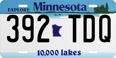 MN license plate 392TDQ