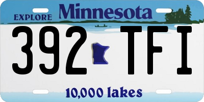 MN license plate 392TFI