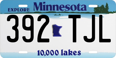 MN license plate 392TJL