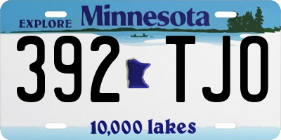 MN license plate 392TJO