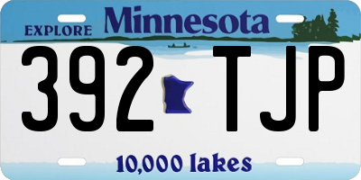 MN license plate 392TJP
