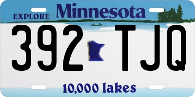 MN license plate 392TJQ