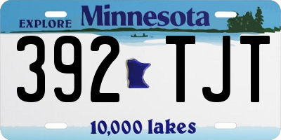MN license plate 392TJT