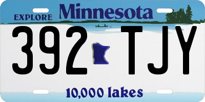 MN license plate 392TJY
