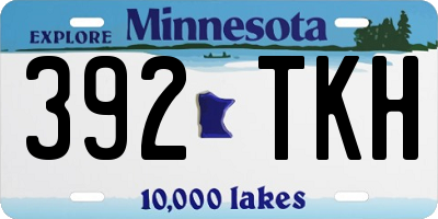 MN license plate 392TKH