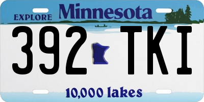 MN license plate 392TKI