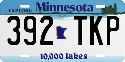 MN license plate 392TKP