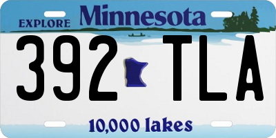 MN license plate 392TLA