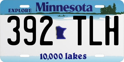 MN license plate 392TLH
