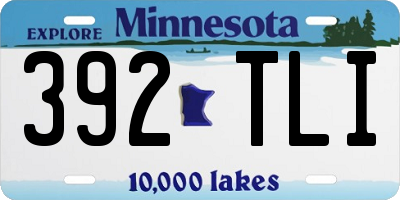 MN license plate 392TLI