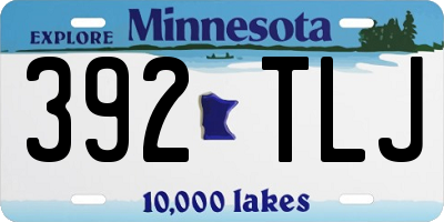 MN license plate 392TLJ