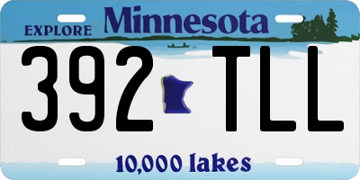 MN license plate 392TLL