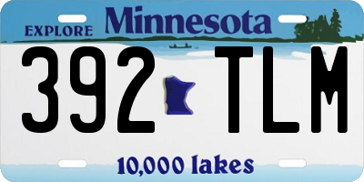 MN license plate 392TLM