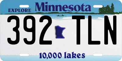 MN license plate 392TLN