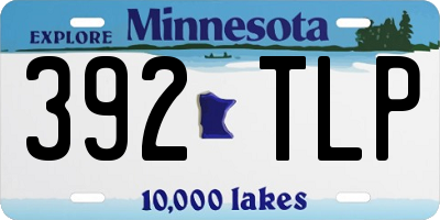 MN license plate 392TLP