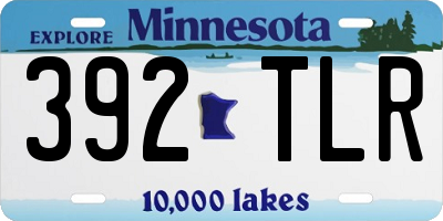 MN license plate 392TLR