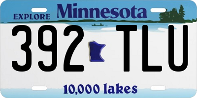 MN license plate 392TLU