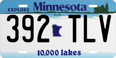 MN license plate 392TLV