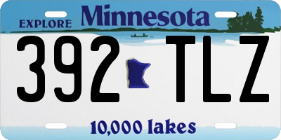 MN license plate 392TLZ