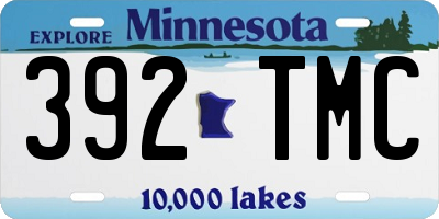 MN license plate 392TMC